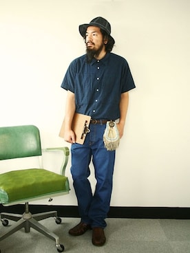 「NATAL DESIGN（ネイタルデザイン）のアイテム（シャツ/ブラウス）」を使った、SCATTER BRAIN nicoじいさん（メンズ・175cm）の夏コーディネート