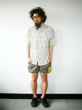 「膝上ショーツ」｜SCATTER BRAIN nicoじいさん（メンズ・175cm）の夏コーディネート