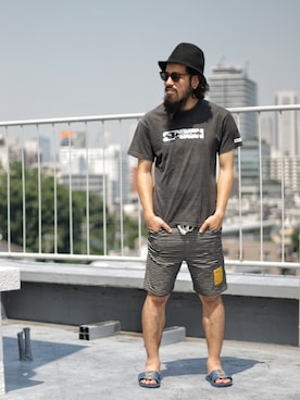 「NATAL DESIGN（ネイタルデザイン）のアイテム」を使った、SCATTER BRAIN nicoじいさん（メンズ・175cm）の夏コーディネート