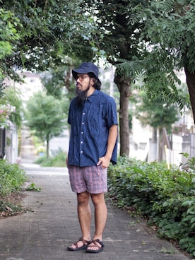 「無印良品（ムジルシリョウヒン）のアイテム（帽子）」を使った、SCATTER BRAIN nicoじいさん（メンズ・175cm）の秋コーディネート