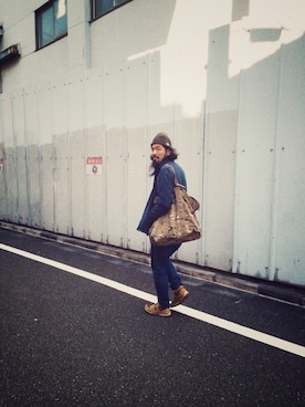 「NATAL DESIGN（ネイタルデザイン）のアイテム（デニムパンツ）」を使った、SCATTER BRAIN nicoじいさん（メンズ・175cm）の冬コーディネート