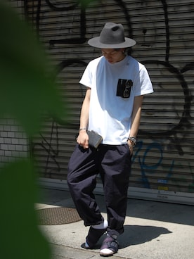 「HBNS（ハバノス）のアイテム（トップス）」を使った、DAYS-corner-さん（メンズ・174cm）の春コーディネート