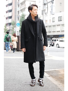 「HBNS（ハバノス）のアイテム（パンツ）」を使った、DAYS-corner-さん（メンズ・174cm）の秋コーディネート