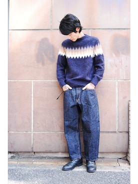 「NIT（ニト）のアイテム」を使った、DAYS-corner-さん（メンズ・174cm）の秋コーディネート