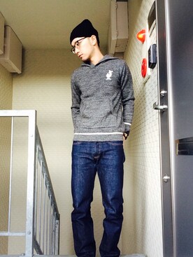 「OriginalFake（オリジナルフェイク）のアイテム」を使った、はるさん（メンズ・167cm）の秋コーディネート