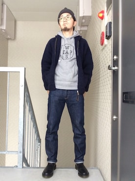 「A.P.C.」｜「アイテム（その他アウター）」を使った、はるさん（メンズ・167cm）の冬コーディネート