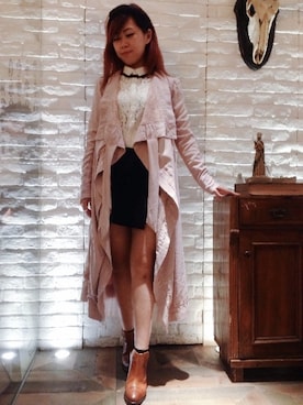 「INITIALS（イニシャルズ）のアイテム（ジャケット/アウター）」を使った、yyyannisss さん（レディース・157cm）の秋コーディネート