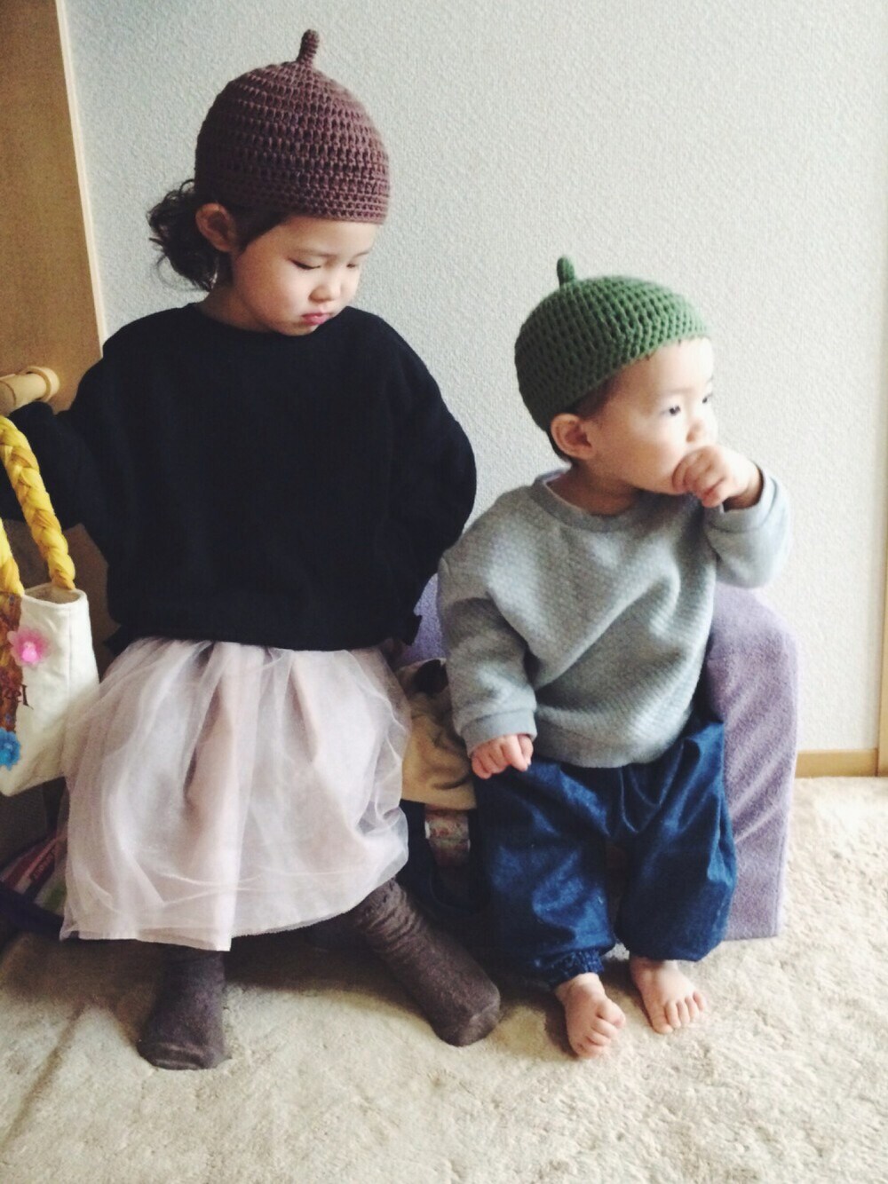 「キッズ、おとこのこ、kidsfashion、男の子、女の子、3歳、11ヶ月、手作り、韓国子供服、ラプンツェル」｜「H&Mのアイテム（スカート、ピンク系）」を使った、maomai1120さん（キッズ・90cm）の春コーディネートの1枚目の写真