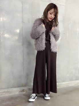 「Cheek（チーク）のアイテム（その他アウター）」を使った、たきさん（レディース・156cm）の秋コーディネート