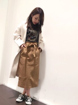 「Cheek（チーク）のアイテム（その他アウター）」を使った、たきさん（レディース・156cm）の秋コーディネート