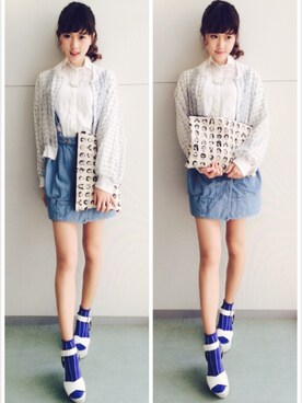 「Handmade（ハンドメイド）のアイテム（ブルゾン）」を使った、Pinkさん（レディース・166cm）の春コーディネート