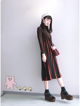 Pinkさん（レディース・166cm）の秋コーディネート