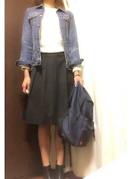 「Gジャン」｜「アイテム（PC・スマホグッズ/家電）」を使った、hirotaro♡さん（レディース・172cm）の秋コーディネート