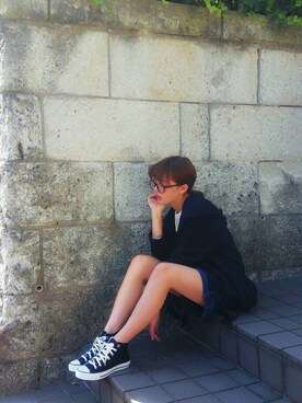 「Language（ランゲージ）のアイテム（トップス）」を使った、加藤ナナ（加藤ちゃん）さん（レディース・160cm）の秋コーディネート