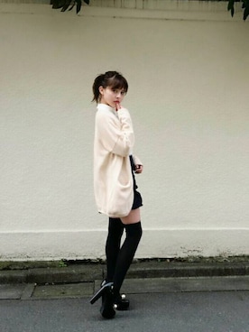 「Language（ランゲージ）のアイテム（トップス）」を使った、加藤ナナ（加藤ちゃん）さん（レディース・160cm）の秋コーディネート