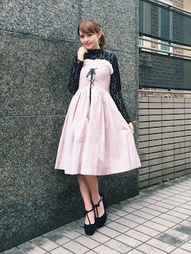 「Language（ランゲージ）のアイテム（トップス）」を使った、加藤ナナ（加藤ちゃん）さん（レディース・160cm）の春コーディネート