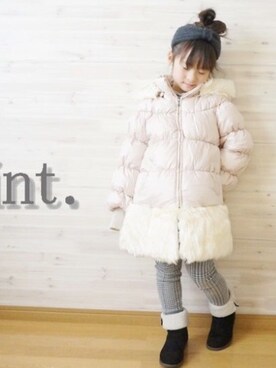 「no brand（ノーブランド）のアイテム（ダウンジャケット/コート）」を使った、rint.kaoriさん（キッズ・120cm）の冬コーディネート