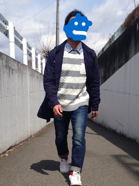 「アイテム（ステンカラーコート）」を使った、SYOOOOOOOOTAさん（メンズ・165cm・10代）の春コーディネート