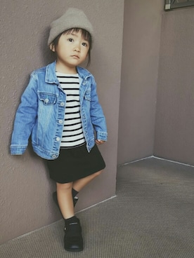 「Steven Alan（スティーブンアラン）のアイテム（帽子）」を使った、hayumiさん（キッズ・90cm）の秋コーディネート