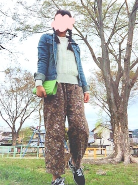 「アイテム（カーゴパンツ）」を使った、ま なさん（レディース・153cm）の春コーディネート