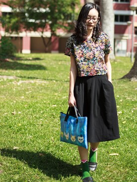 「wearsg」｜「アイテム（レッグウェア）」を使った、PUPURENさん（レディース・171cm）の冬コーディネート