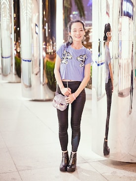 「wearsg」｜「アイテム（レッグウェア）」を使った、PUPURENさん（レディース・171cm）の秋コーディネート