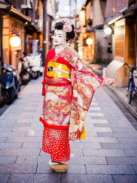 「travel」｜「アイテム（浴衣）」を使った、PUPURENさん（レディース・170cm）の夏コーディネート