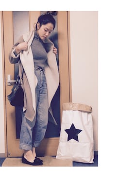 「Wrangler」｜「アイテム（その他アウター）」を使った、hal&haltaさん（レディース・160cm）の秋コーディネート
