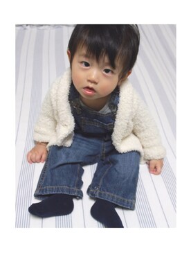 「赤ちゃん」｜「アイテム（その他アウター）」を使った、hal&haltaさん（キッズ・70cm）の冬コーディネート