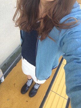 「AS KNOW AS plus（アズノゥアズプラス）のアイテム（その他アウター）」を使った、michiさん（レディース・157cm）の春コーディネート