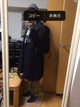 「BRIXTON（ブリクストン）のアイテム（パンツ）」を使った、tamichaelさん（メンズ・170cm）の冬コーディネート