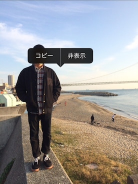 「ソックス」｜「アイテム（スタジャン）」を使った、tamichaelさん（メンズ・170cm）の秋コーディネート