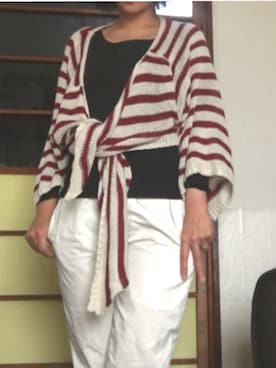 「MJUKA.（ミューカ）のアイテム（パンツ）」を使った、華さん（レディース・150cm）の春コーディネート