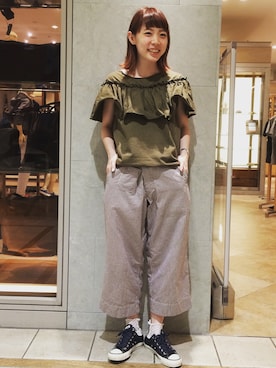 「リーバイス」｜TAMAMO✌︎さん（レディース・161cm）の夏コーディネート