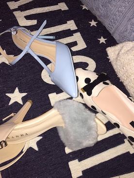 「ZARA（ザラ）のアイテム（パンプス、ブルー系）」を使った、mkmrroさん（レディース）の冬コーディネート