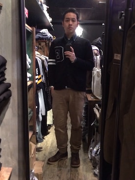 「RRL（ダブル アール エル）のアイテム（ブーツ）」を使った、Julianさん（メンズ・178cm）の冬コーディネート