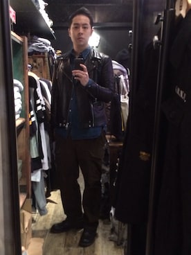「RRL（ダブル アール エル）のアイテム（スラックス）」を使った、Julianさん（メンズ・178cm）の冬コーディネート