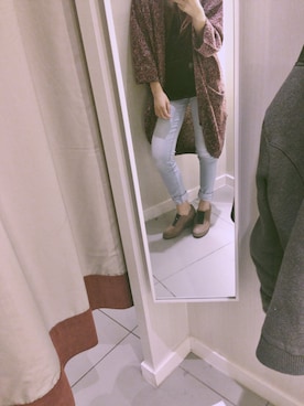 「H&M（エイチ・アンド・エム）のアイテム（ダッフルコート）」を使った、安さん（レディース・158cm）の冬コーディネート