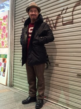 「ナイロンパーカー」｜「アイテム（ミリタリージャケット）」を使った、wakiさん（メンズ・165cm）の秋コーディネート