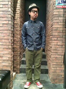 「CONVERSE（コンバース）のアイテム（その他）」を使った、wakiさん（メンズ・165cm）の春コーディネート