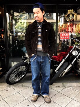 「MADE IN USA（メイドインユーエスエー）のアイテム（ジャケット/アウター）」を使った、wakiさん（メンズ・165cm）の秋コーディネート