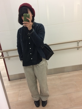「RNA-N（アールエヌエーエヌ）のアイテム（ハンチング/ベレー帽）」を使った、こたにさん（レディース・159cm）の冬コーディネート