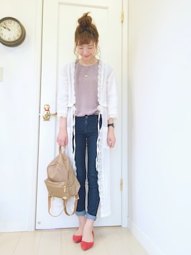 「THE SHINZONE（ザ　シンゾーン）のアイテム（パンプス）」を使った、山口真帆さん（レディース・161cm）の春コーディネート
