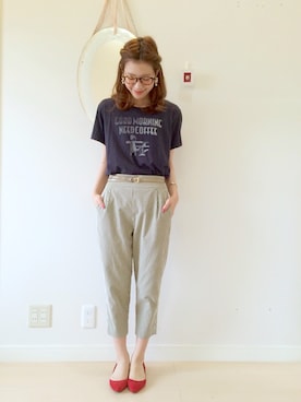 「THE SHINZONE（ザ　シンゾーン）のアイテム（パンプス）」を使った、山口真帆さん（レディース・161cm）の夏コーディネート