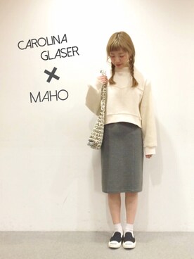山口真帆さん(レディース・161cm)の冬コーディネート
