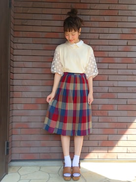 山口真帆さん（レディース・161cm）の春コーディネート