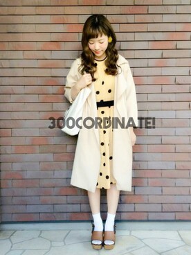 「おめかしコーデ」｜山口真帆さん（レディース・161cm）の春コーディネート