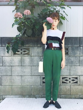 「チョーカー」｜山口真帆さん（レディース・161cm）の秋コーディネート