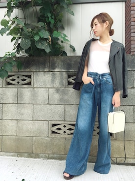 「LUCA/LADY LUCK LUCA（ルカ/レディラックルカ）のアイテム（ジャケット/アウター）」を使った、山口真帆さん（レディース・161cm）の秋コーディネート