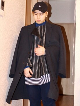 「White Mountaineering」｜「アイテム（その他アウター）」を使った、Masa Inagakiさん（メンズ・165cm）の冬コーディネート